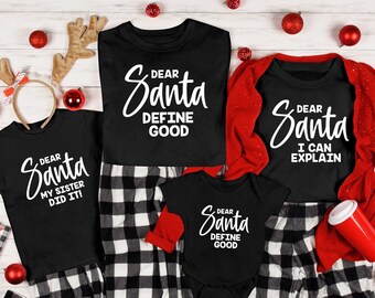 Dear Santa Custom Sayings T-shirt, Funny Christmas Shirt, Christmas Matching Shirts, Christmas Sweatshirt, Family Christmas Tee, Xmas Shirts