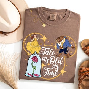 Tale As Old As Time Shirt, Beauty And The Beast, Comfort Colors, Mickey Head Tshirt, Disneyland Tee, Fairytale Tshirt, Gift For Her