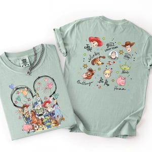 Toy Story Comfort Color 2 Sides Shirt, Woody Tshirt, Jessie Shirt, Bo Peep Tee, Buzz Lightyear Shirt, Disney Girls Shirt, Slinky Dog Shirt image 7