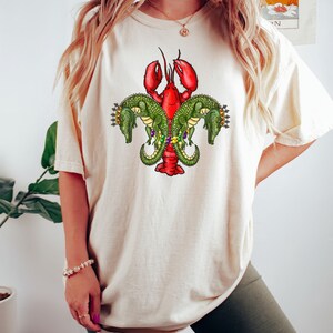 Camiseta de cangrejos y caimanes, camisa Comfort Colors, camisa Mardi Gras, camisa de carnaval, camiseta del martes gordo, camisa de regalo para mujeres, camisa de gran tamaño imagen 5