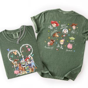 Toy Story Comfort Color 2 Sides Shirt, Woody Tshirt, Jessie Shirt, Bo Peep Tee, Buzz Lightyear Shirt, Disney Girls Shirt, Slinky Dog Shirt image 9