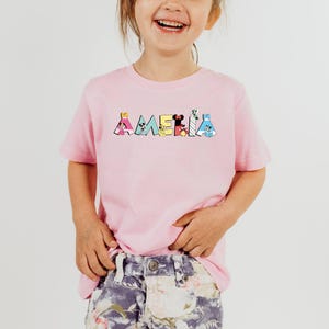Customized Minnie Name Shirt, Disney Girls Tee, Disney Name Tshirt, Minnie Mouse Tee, Minnie Birthday Princess Gift, Disney One Piece image 3