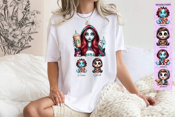 Comfort Colors Shirt, Mama Of Nightmares Tee, Personalized Mom Tee, Mothers Day Tee, Disney Mommy Shirt, Kids Names Tee, Scary Mama Shirt