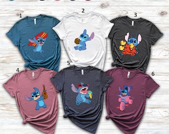 Custom Stitch Moods T-shirt, Disney Stitch Shirt, Funny Disney Shirts, Choose Your Stitch Shirt, Disney Vacation Tee, Disneyland T-shirt