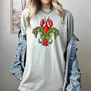 Camiseta de cangrejos y caimanes, camisa Comfort Colors, camisa Mardi Gras, camisa de carnaval, camiseta del martes gordo, camisa de regalo para mujeres, camisa de gran tamaño imagen 3