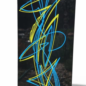 hand painted and pinstriped art panel.