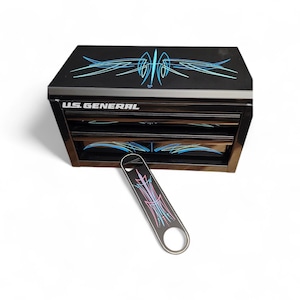 Mini toolbox custom pinstriped by hand.