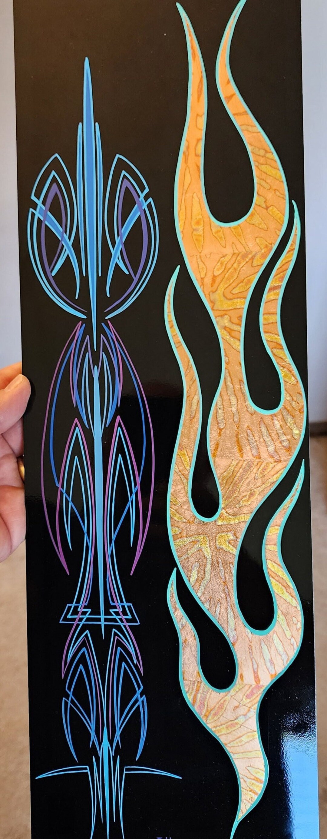 Custom Variegated Hand Painted Pin Stripe Panel. Etsy