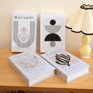 Libros decorativos de moda para decoración (juego de 3), libros decorativos  falsos de tapa dura para mesas de café y estantes, libros de diseño para