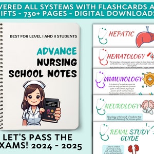 Comprehensive Nursing School Bundle with Hyperlinked | Study Guide Bundle | Nursing School Note | Digital Download 730+ Pages of Study notes
