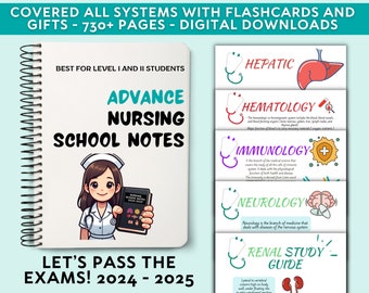 Nursing School Study Guide Bundle: 730+ Pages, Hyperlinked Notes (Digital Download)