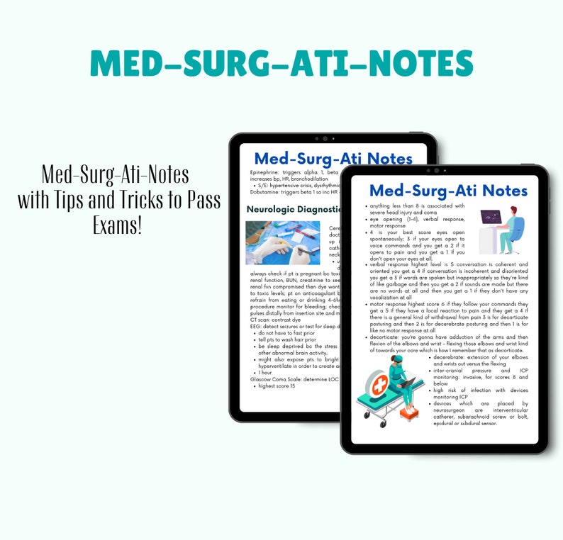 Ultimate Med-surg-ati-notes Study Bundle 2024-25, Nursing Study Guide ...