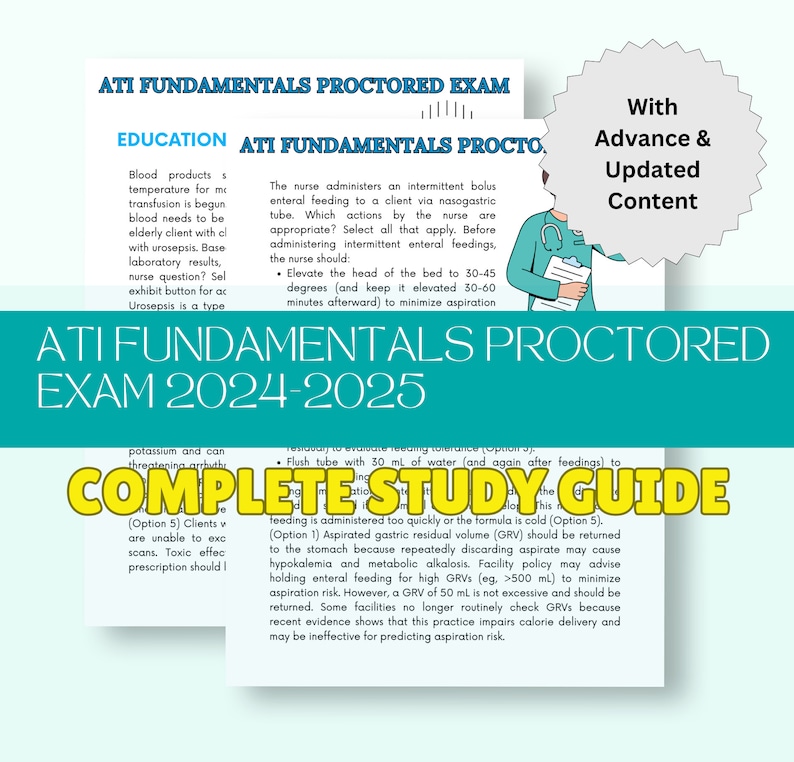ATI Fundamentals Proctored Exam Study Guide (digital Download) - Etsy