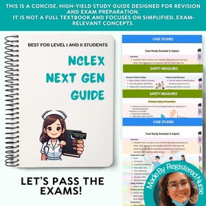 NCLEX Next-Gen Guide 2026 | Nclex RN Study Guide PDF | Clinical Judgment & Case Studies | Nursing Exam Prep Notes |