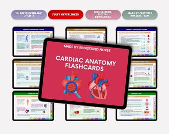 Cardiac Anatomy Flashcards – Medical Study Aid (Digital Download)
