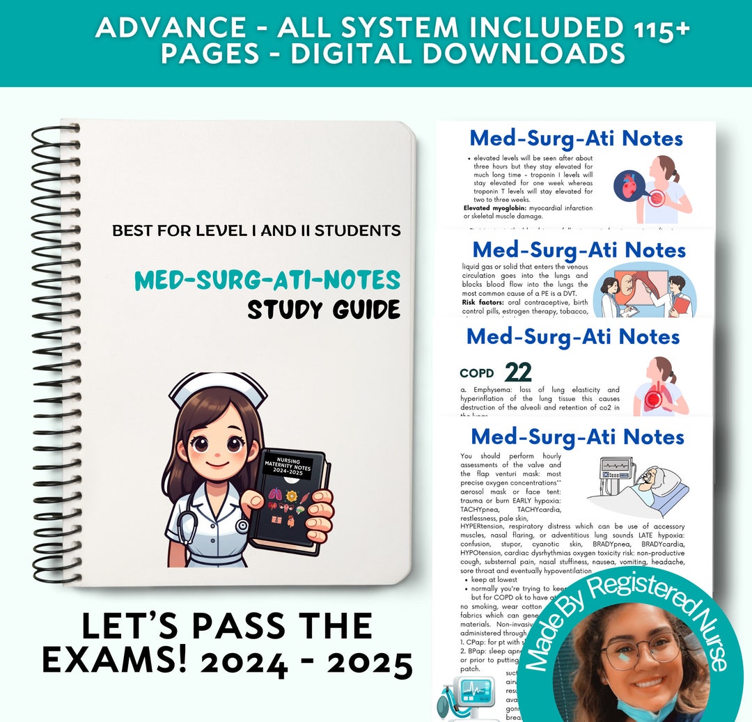 Ultimate Med-surg-ati-notes Study Bundle 2024-25, Nursing Study Guide ...
