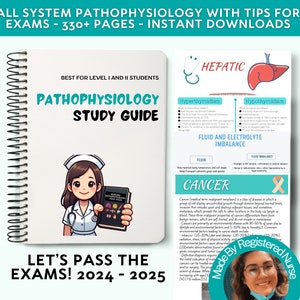 Pacchetto aggiornato di guide allo studio infermieristico di fisiopatologia perfetto per studenti infermieri, appunti infermieristici, appunti della scuola infermieristica, fisiopatologia