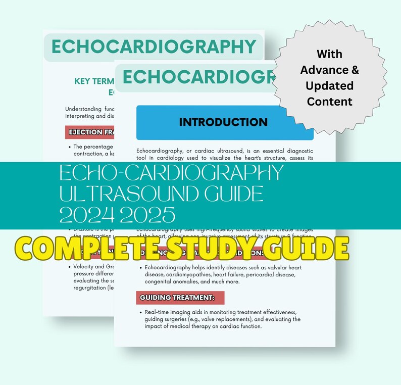 Echocardiography Ultrasound Guide : Cardiac Imaging Techniques (digital ...