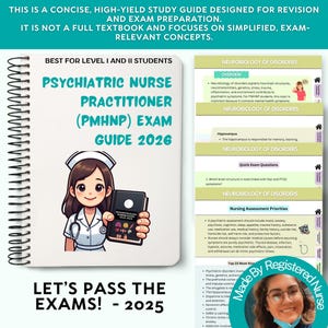 PMHNP Exam Study Guide 2026 | Psychiatric Mental Health NP Prep (Digital Download)