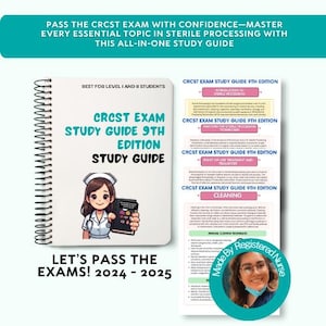Sterile Processing Study Guide, CRCST & CBSPD Tech Notes, 9th Edition SPD Review, Surgical Instruments Exam Prep 2025