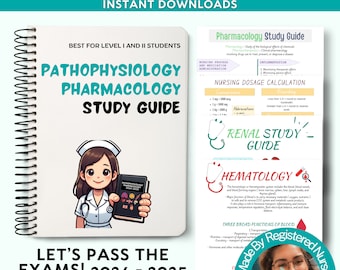 Nursing Study Guide Bundle: Pathophysiology & Pharmacology (Digital Download)