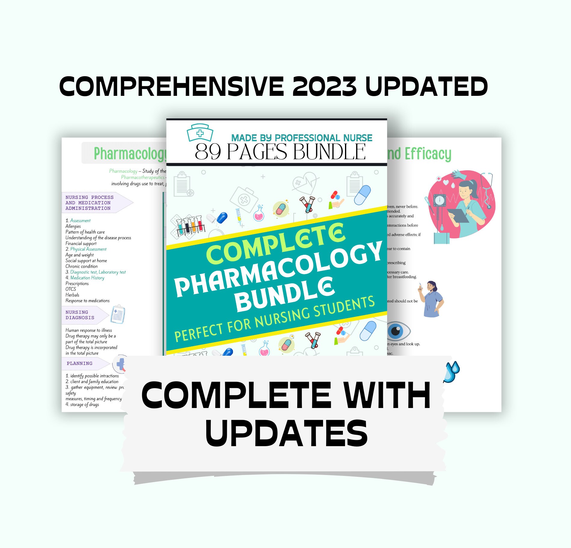 Pharmacology Nursing Study Guide: 89 Pages of Notes (digital Download ...