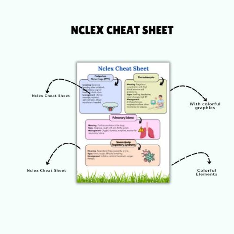 NCLEX Cheat Sheet Bundle 26: 100+ Nursing Study Guide (digital Download ...