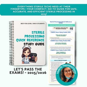 Sterile Processing Quick Reference Guide, CRCST & CBSPD Tech Notes, 9th Edition SPD Review, Surgical Instruments Exam Prep 2025