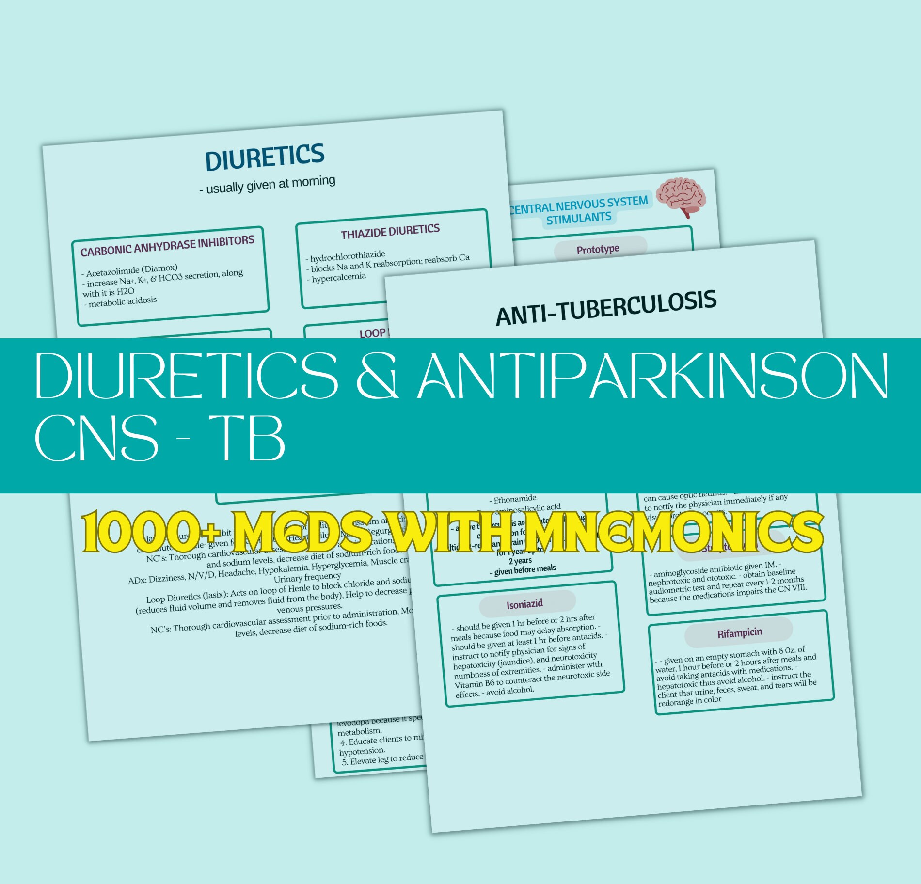 Pharmacology Nursing Study Guide: 89 Pages of Notes (digital Download ...