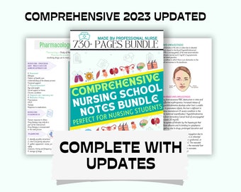 Comprehensive Nursing School Bundle With Hyperlinked | Study