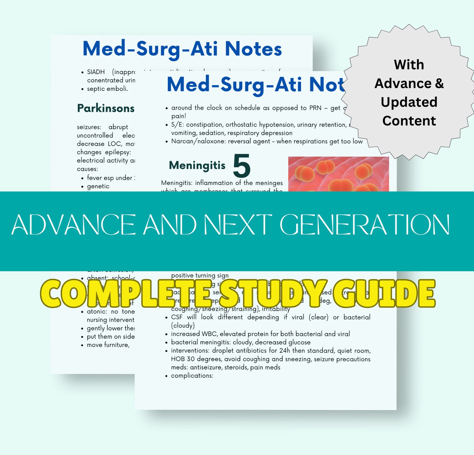 Ultimate Med-surg-ati-notes Study Bundle 2024-25, Nursing Study Guide ...