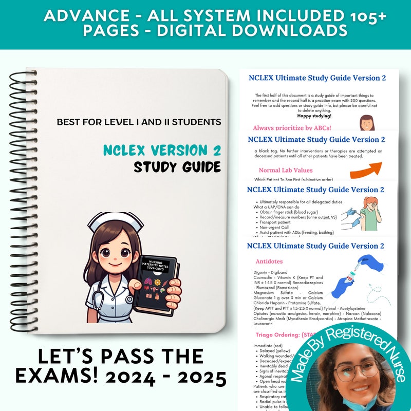 Nclex Notes.pdf Nclex Study Guide - Etsy