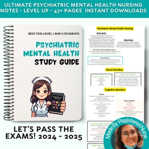 Ultimate Psychiatric Mental Health Nursing Study Guide Bundle with Most Important Psychiatric Disorders, 47Pages Comprehensive