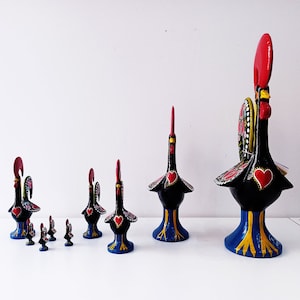 Gallo de Barcelos pintado a mano de Portugal