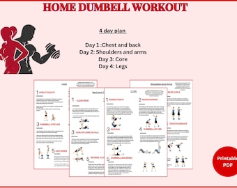 Dumbbell-only Home Workout Plan Full Fitness Guide Digital