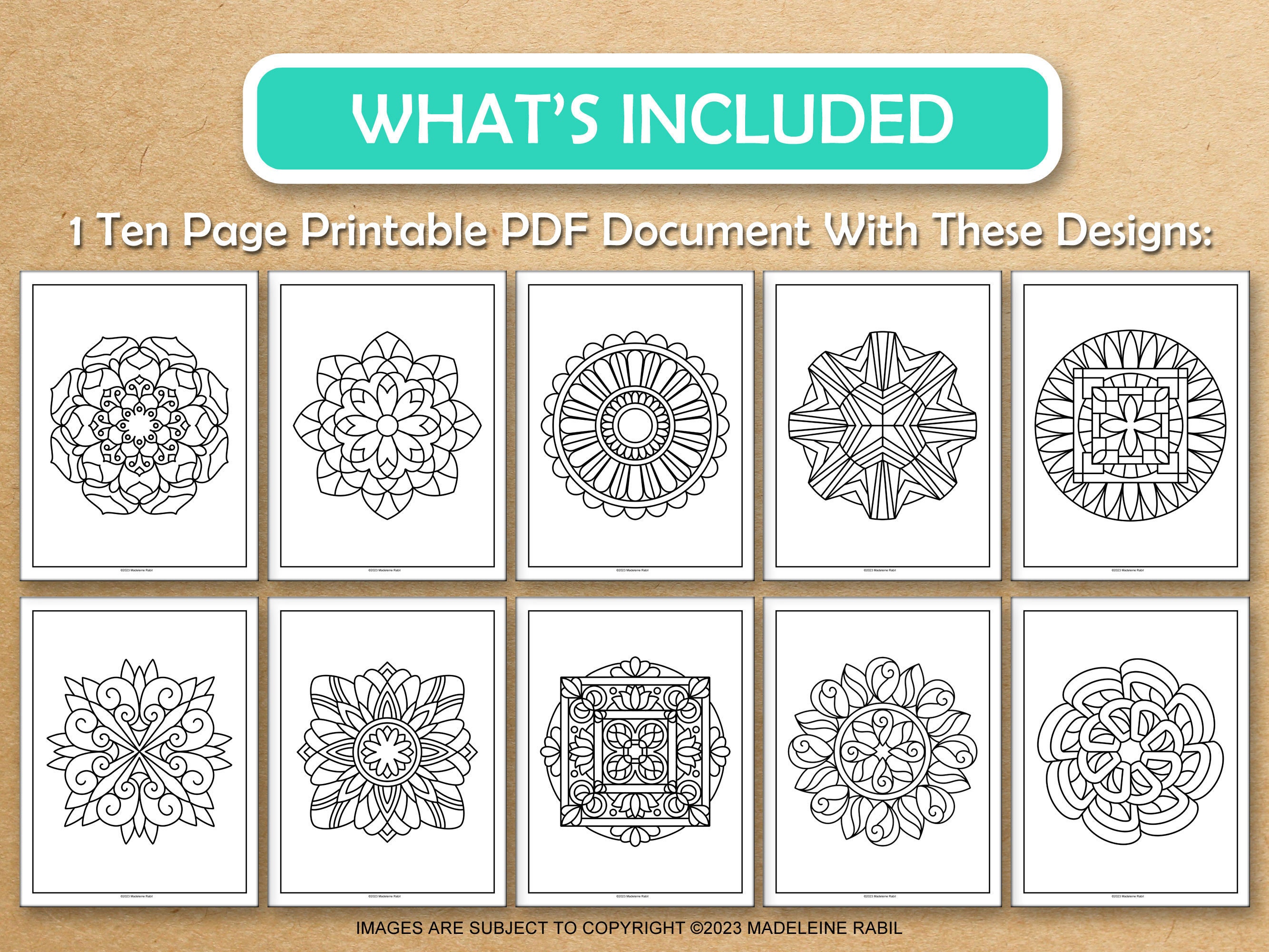 Complete Collection- Easy Mandalas for Meditative Coloring: 50 ...