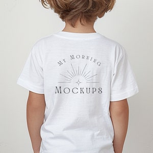 Gildan 5000B Mockup T-shirt Mockup Gildan 5000B Back Mockup Youth Mockup White TShirt Mockups Kids 5000B Mockup Print On demand Shirt Mockup