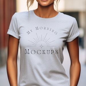 Gildan 5000 Mockup T-shirt Mockup 5000 Ice Grey Mockup Grey Tsjirt Mockup 5000 Sport Grey Mockup Gildan 5000 Grey Mock-up Print on Demand