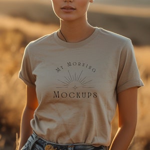 Bella + Canvas Unisex Jersey T-Shirt - Tan, Large - Style 3001 - 100% Combed Ring-Spun Cotton - View #11