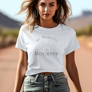Bella Canvas 8882 Mockup Cropped T-Shirt Mockup 8882 Mockup Cropped White Tshirt Mockup Bella Canvas 8882 Mock Up in White Cropped Mock-up