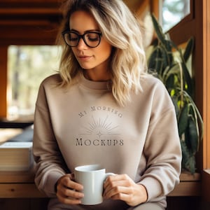 Gildan 18000 Mockup Sweatshirt Mockup Sand 18000 Mockup Gildan Mockup Coffee Mug Mockup Sweatshirt Mockup Coffee Lover Shirt Mockup