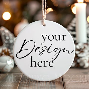 Ornament Mockup Christmas Ornament Mock-up Ceramic Ornament Mock Up White Ornament Mockup Print On Demand Round Ornament Christmas Mockups