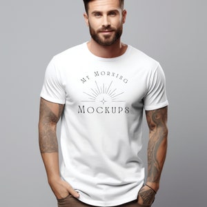 Gildan 64000 Mockup T-shirt Mockup White Gildan 64000 Mockup Tshirt Mockup For Men Gildan 64000 White Mockup Tattooed Gildan 64000 Mockup