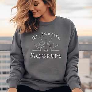 Gildan 18000 Mockup Gildan 18000 Charcoal Mockup Gildan 18000 Sweatshirt Mockup Charcoal Sweatshirt Mock-Up Gildan 18000 Etsy Mock-Up Bundle