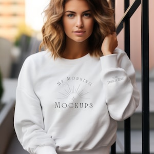 Gildan 18000 Mockup Sweatshirt Mockup 18000 Sleeve Mockup Gildan 18000 Wrist Mockup Sweatshirt Sleeve Mock-Up White Mock Up Cuff Mockup