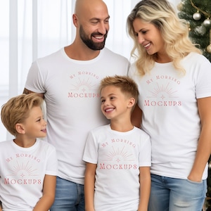 Bella Canvas 3001 Mockup T-Shirt Mockup Group Mockup Family Mock-up Family Shirt Mock Up Christmas shirt mockup bella canvas 3001T Mock Up