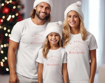 Bella Canvas 3001 Mockup: Family Shirt Mockup (JPG)