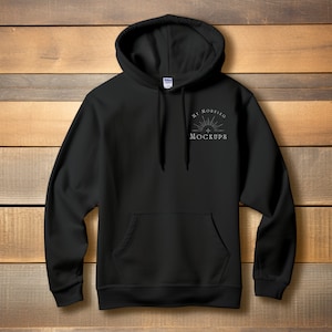 Gildan 18500 Mockup Hoodie Mockup Gildan 18500 Black Mockup Flat Lay Mock Up 18500 Black Mock-Up Hoodie Mockups Flat-Lay Print On Demand