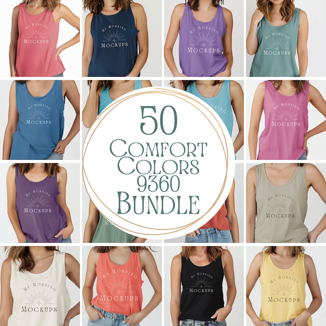 Comfort Colors 9360 Tank Top Mockup Bundle: 50 Colors (digital Download ...
