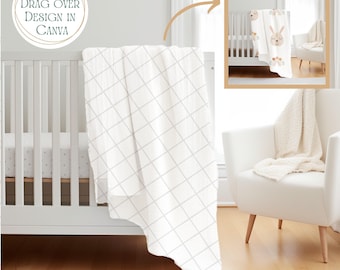 Blanket Mockup: Velveteen Plush, Crib & Nursery Designs (PNG File)